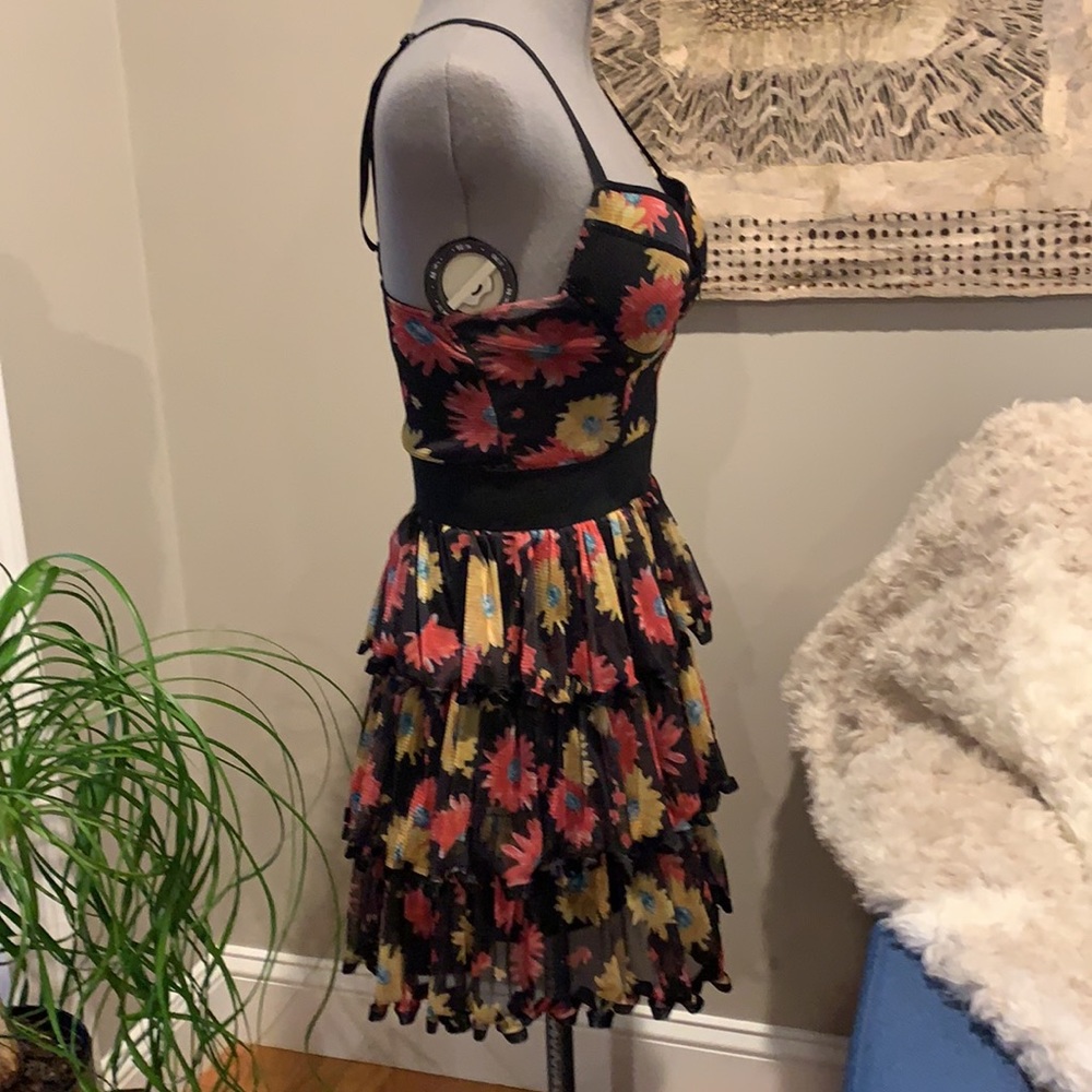 Corset Top Ruffled Mini Dress - Rachael and Chloe - Picture 4 of 11